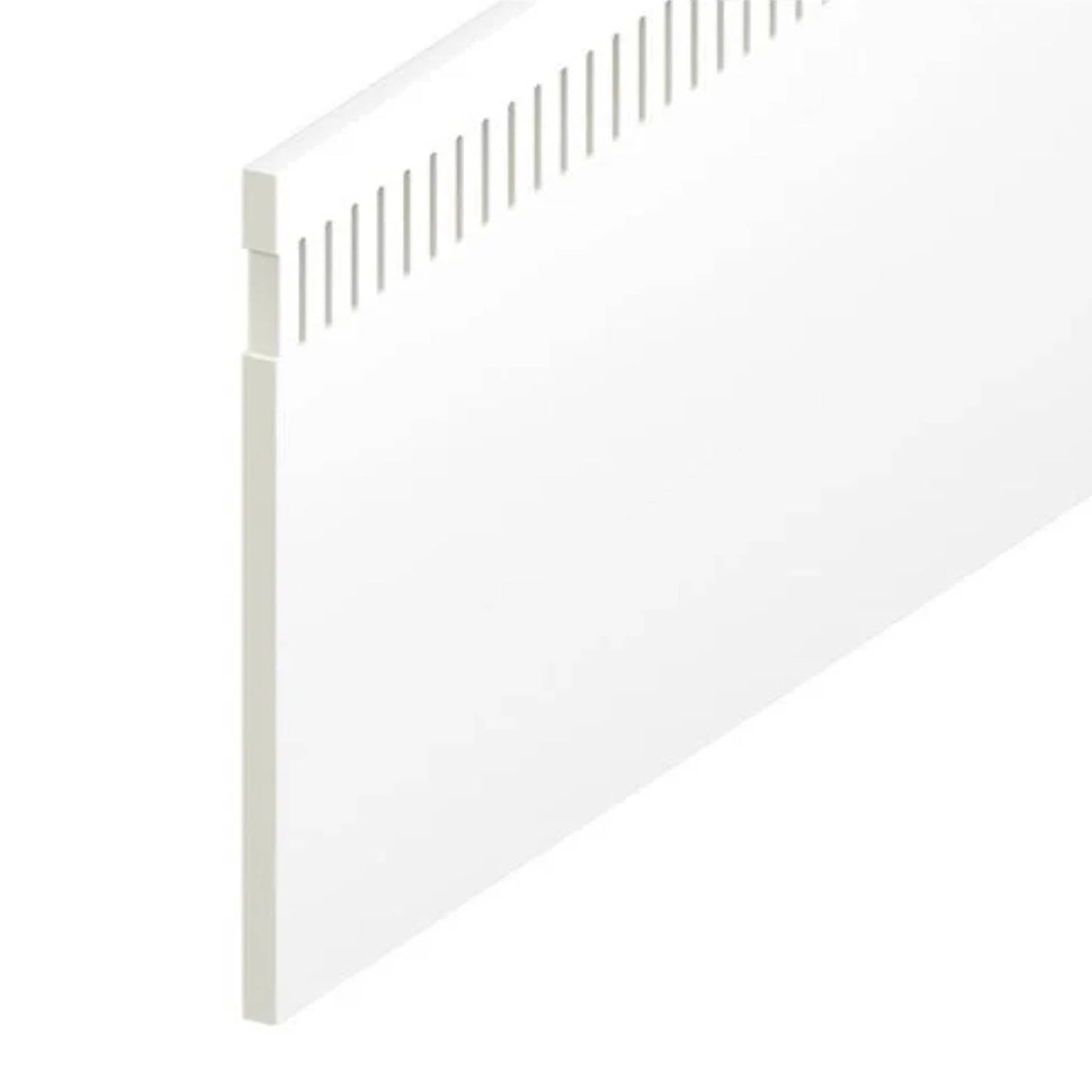 Soffit Flat Board Vented White 300mm - 5 Metre - Transtools Online