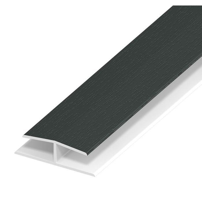 SOFFIT WOODGRAIN ANTHRACITE GREY H JOINT TRIM - 5 METRE - Transtools Online