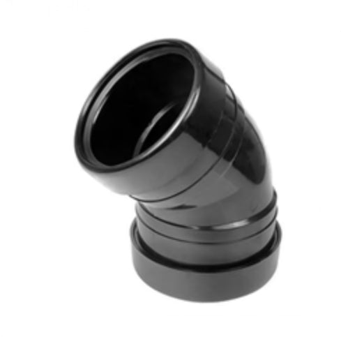 SOIL PIPE DOUBLE SOCKET BEND BLACK - 135 DEGEE - Transtools Online