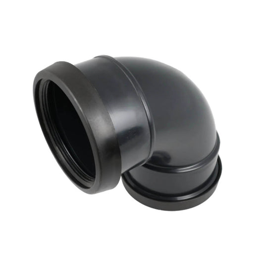 Soil Pipe Double Socket Bend Black Tight 90 Degree - 110mm - Transtools Online