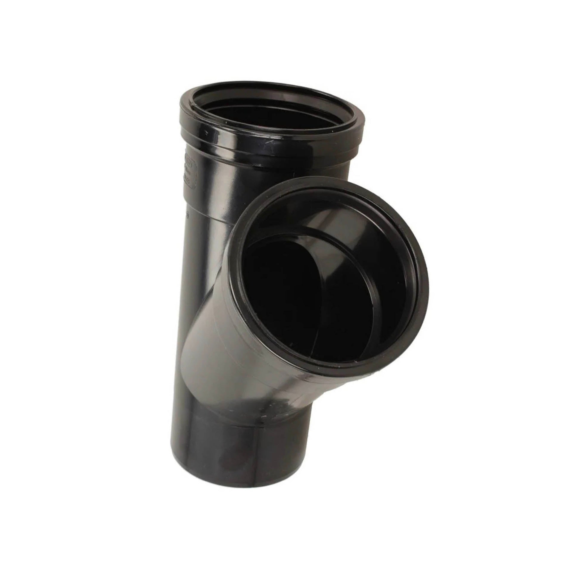 Soil Pipe Double Socket Branch Black - 135 Degree - Transtools Online