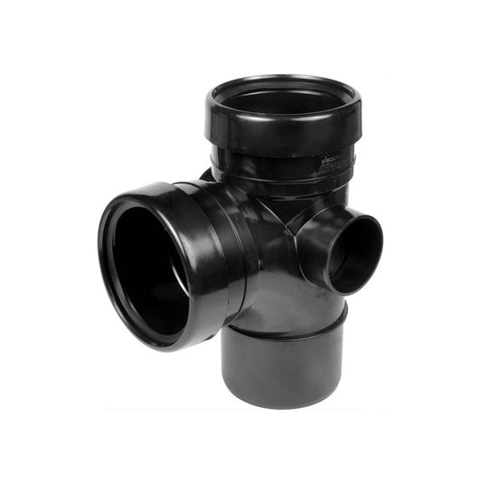 Soil Pipe Double Tee Branch Black - 92.5 Degree - Transtools Online