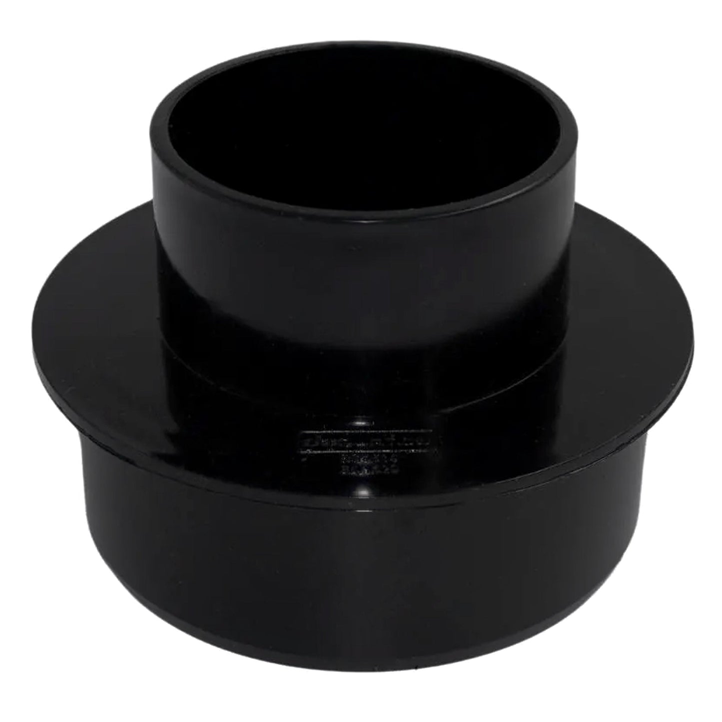 Soil Pipe To Downpipe Round Adaptor Black 110mm - 68mm