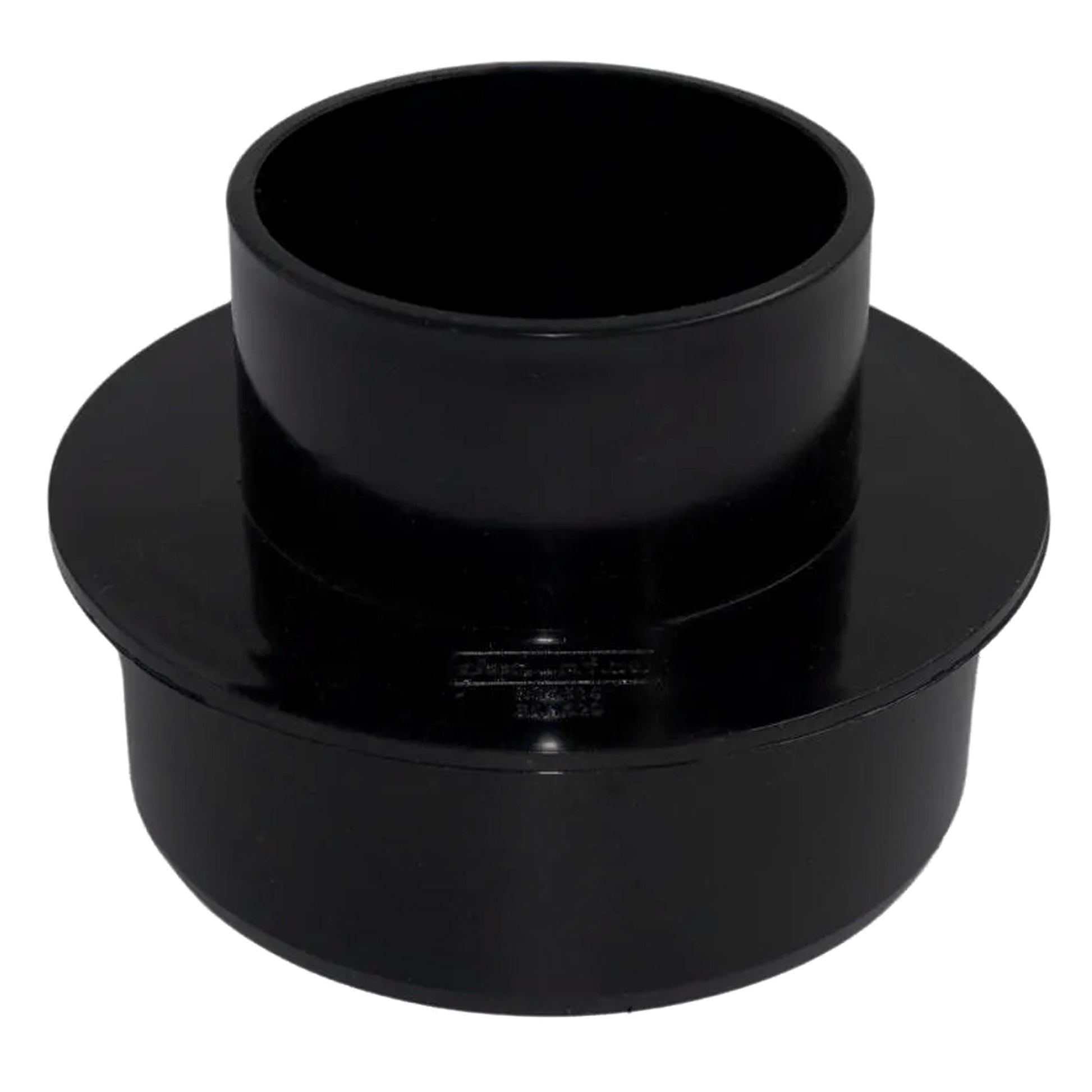 Soil Pipe To Downpipe Round Adaptor Black 110mm - 68mm
