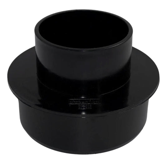 Soil Pipe To Downpipe Round Adaptor Black 110mm - 68mm
