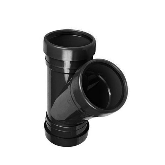 Soil Pipe Triple Socket Branch Black - 135 Degree - Transtools Online