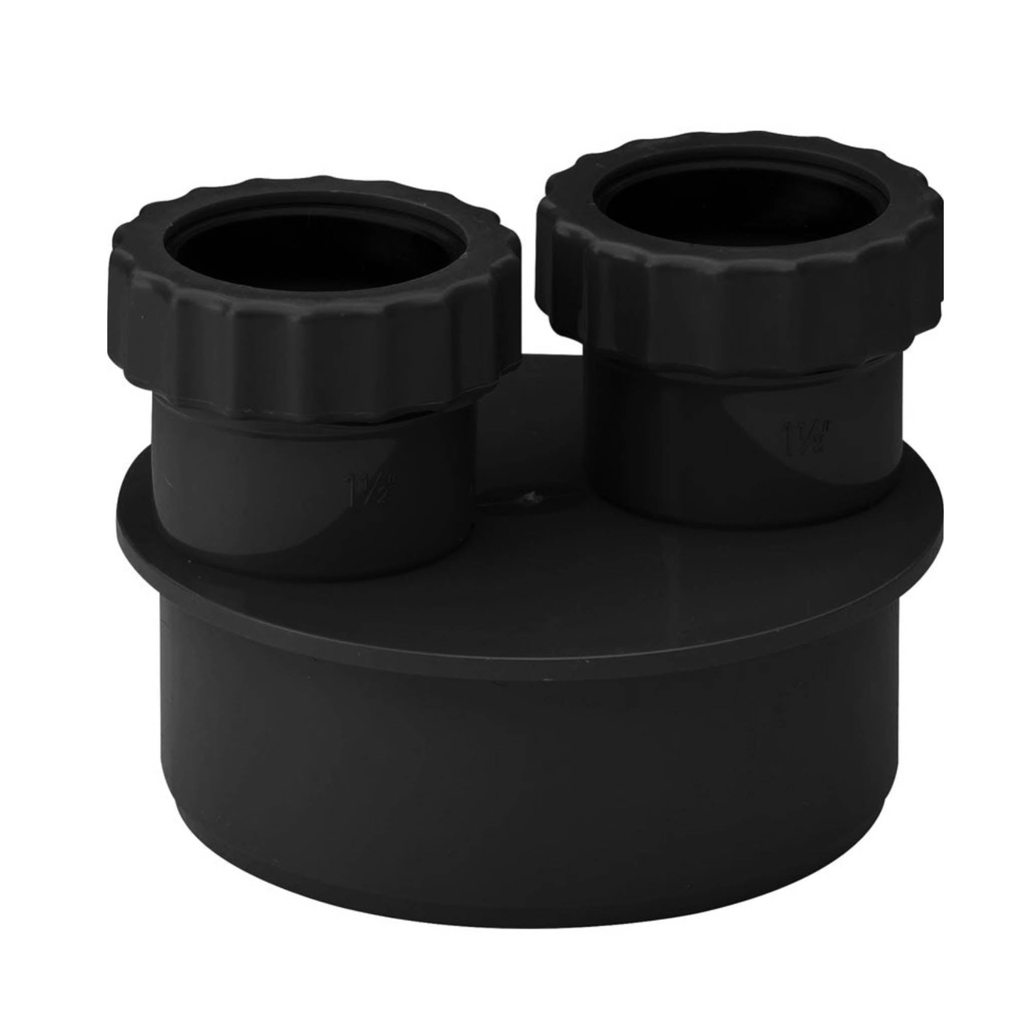 Soil Pipe Waste Adaptor Double Socket Black 40mm and 40mm