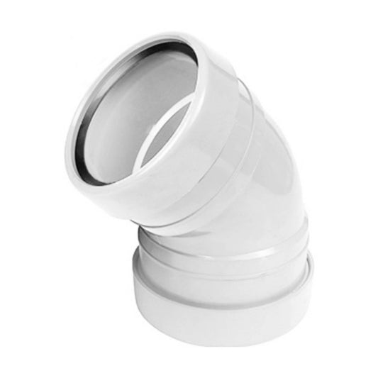 Soil Pipe White Double Socket Bend 135 Degree - Transtools Online