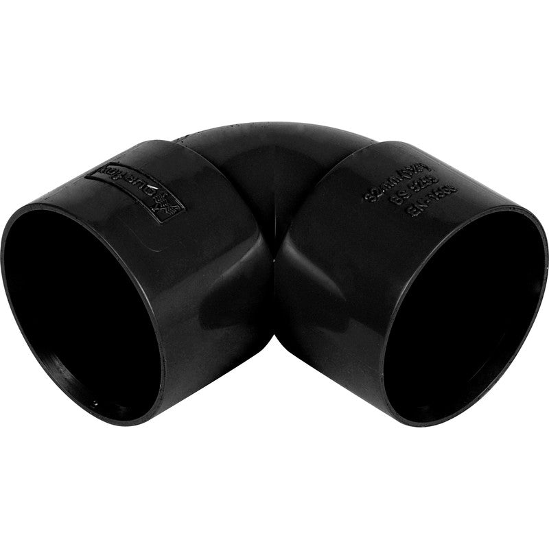 SOLVENT WELD BLACK KNUCKLE BEND 90 DEGREE - 40MM - Transtools Online