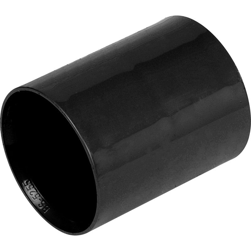 SOLVENT WELD BLACK STRAIGHT COUPLING - 40MM - Transtools Online