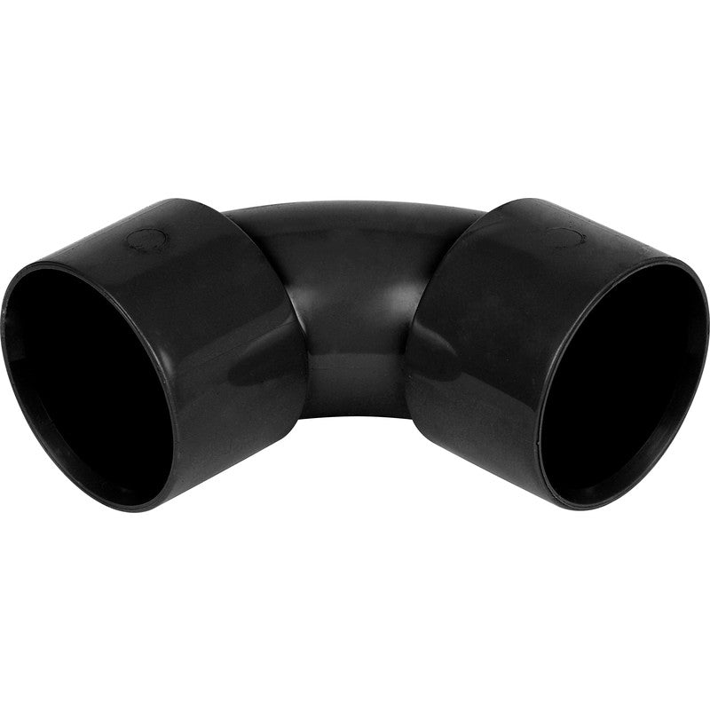 SOLVENT WELD BLACK SWEPT BEND 92.5 DEGREE - 40MM - Transtools Online