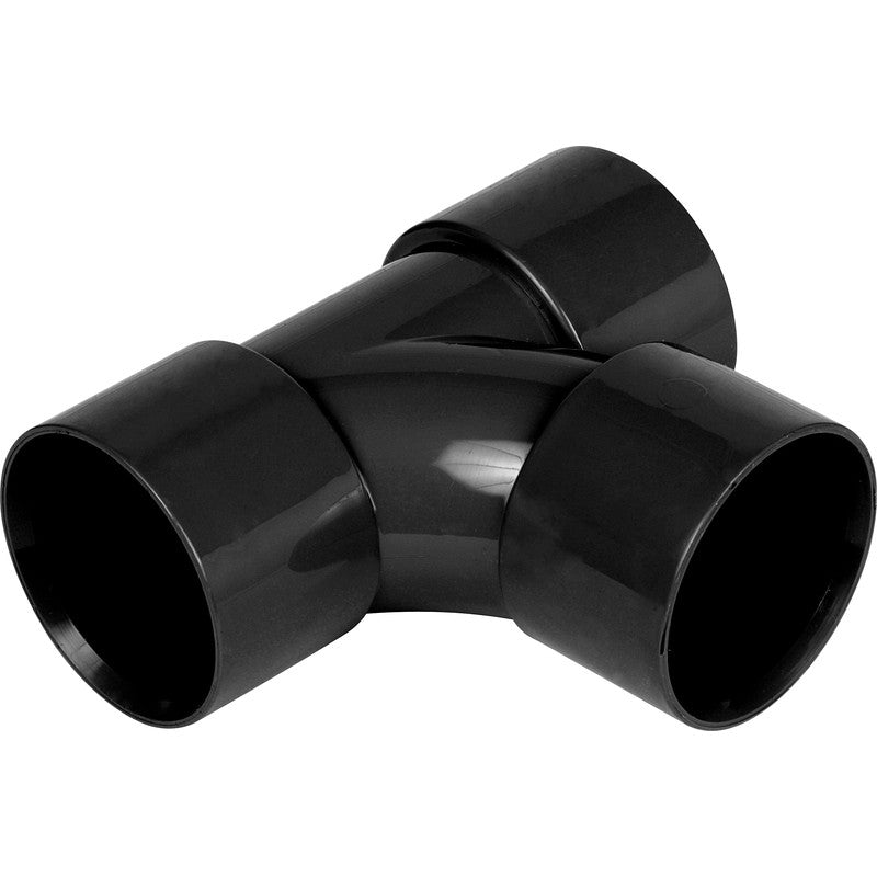 SOLVENT WELD BLACK T BRANCH - 40MM - Transtools Online