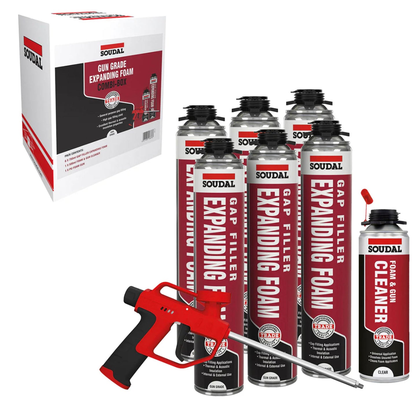 Soudal Combibox Trade Gap Filler Foam Kit - Transtools Online