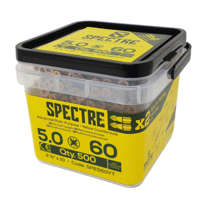 Spectre Woodscrew Tub 5mm x 60mm