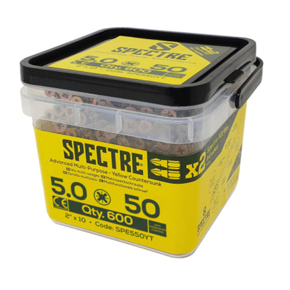 Spectre Woodscrew Tub 5mm x 50mm