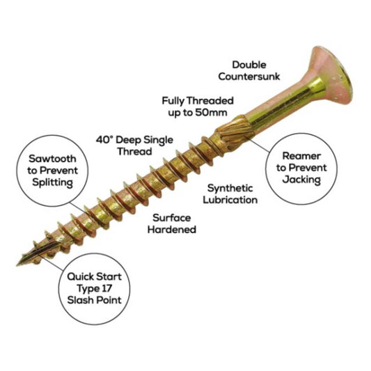 Spectre Multi Purpose Woodscrew 6mm x 220mm 100 Box - Transtools Online