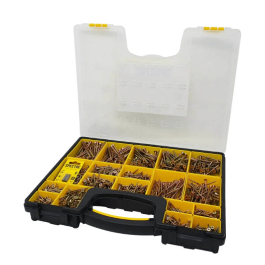 SPECTRE WOODSCREW AND ORGANISER CASE ASSORTED - 1200 PIECE - Transtools Online