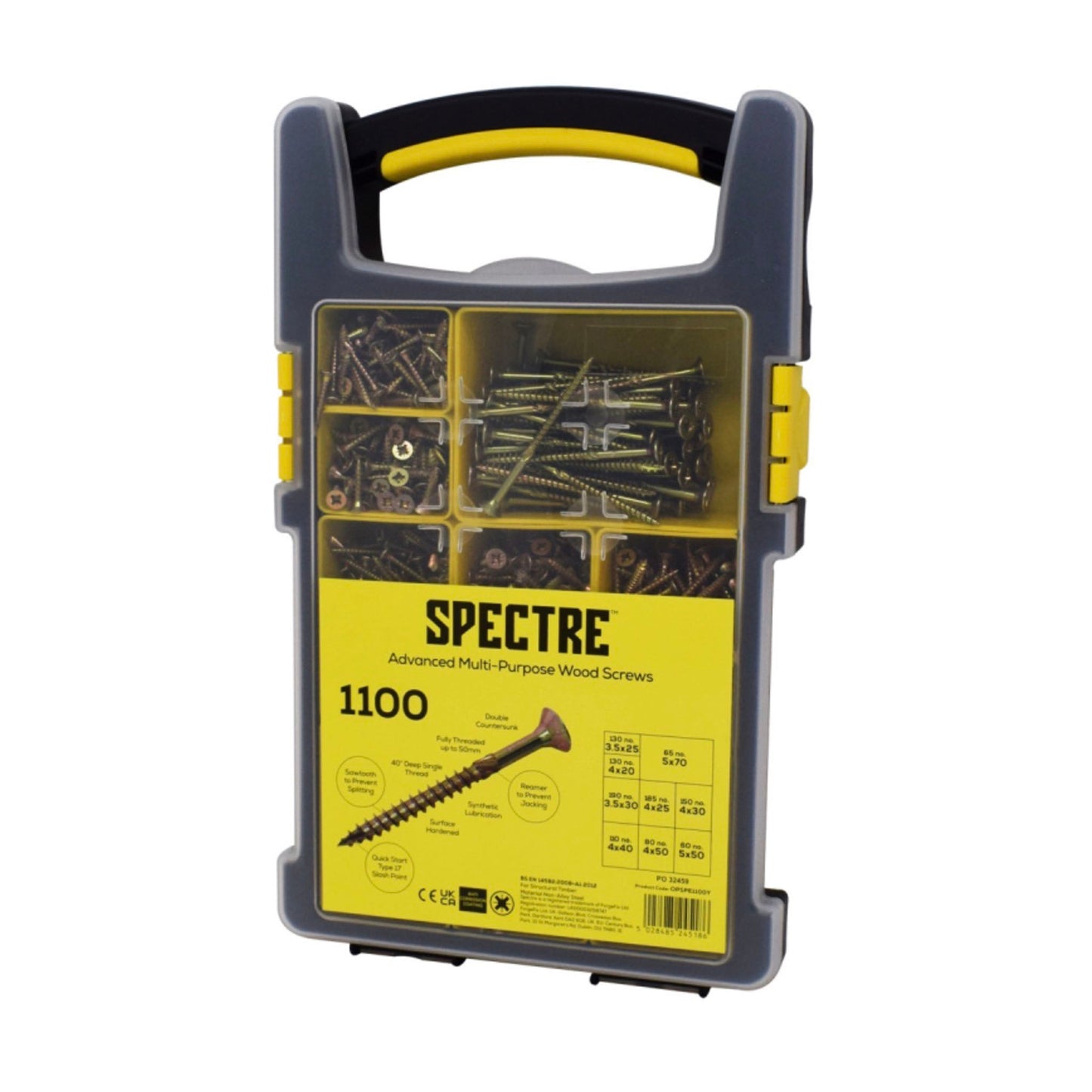 Spectre Woodscrew Organiser 1100 Piece