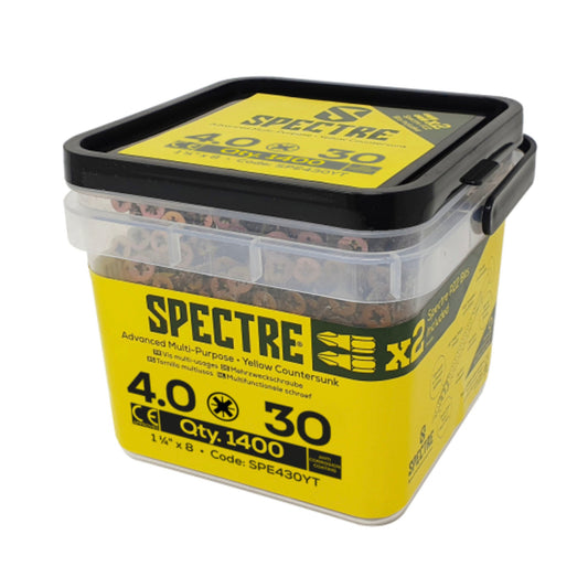 Spectre Woodscrew Tub 4mm x 30mm