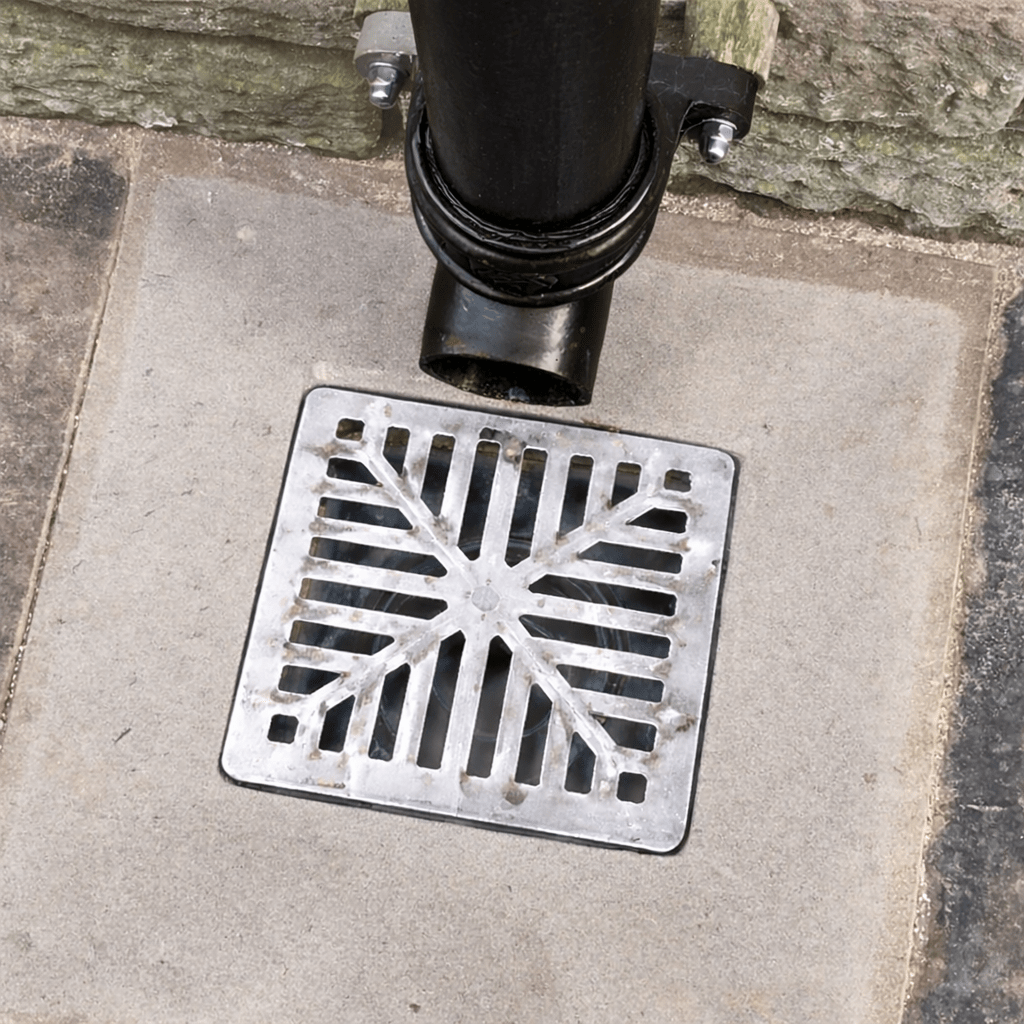Square Aluminium Hopper Gully Grid 150mm x 150mm