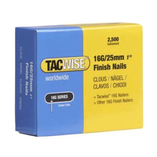 Tacwise 16 Gauge Collated Straight Brad Finishing Nails.