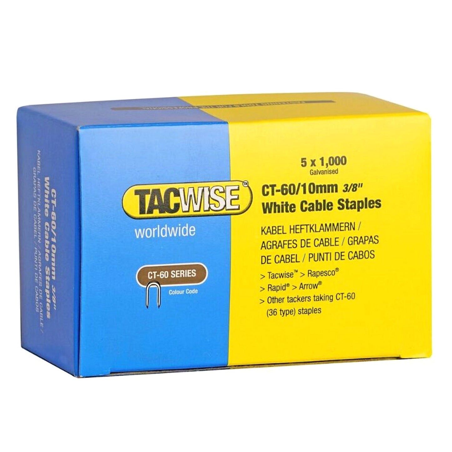 Tacwise CT - 60 Cable Staples 10mm - 14mm