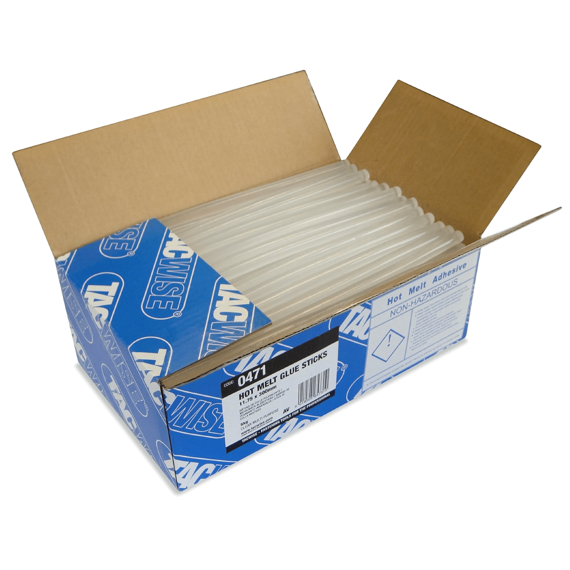 Tacwise Hot Melt Multi Purpose Clear Glue Sticks 11.75mm x 300mm - 160 Pack