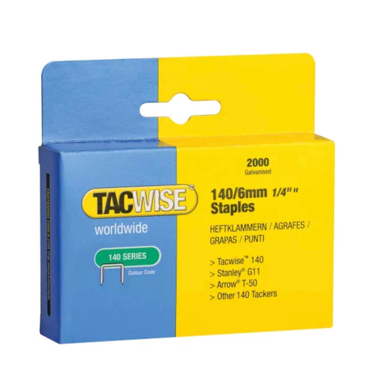 Tacwise Type 140 Series Staples 6mm - 2000 Box - Transtools Online