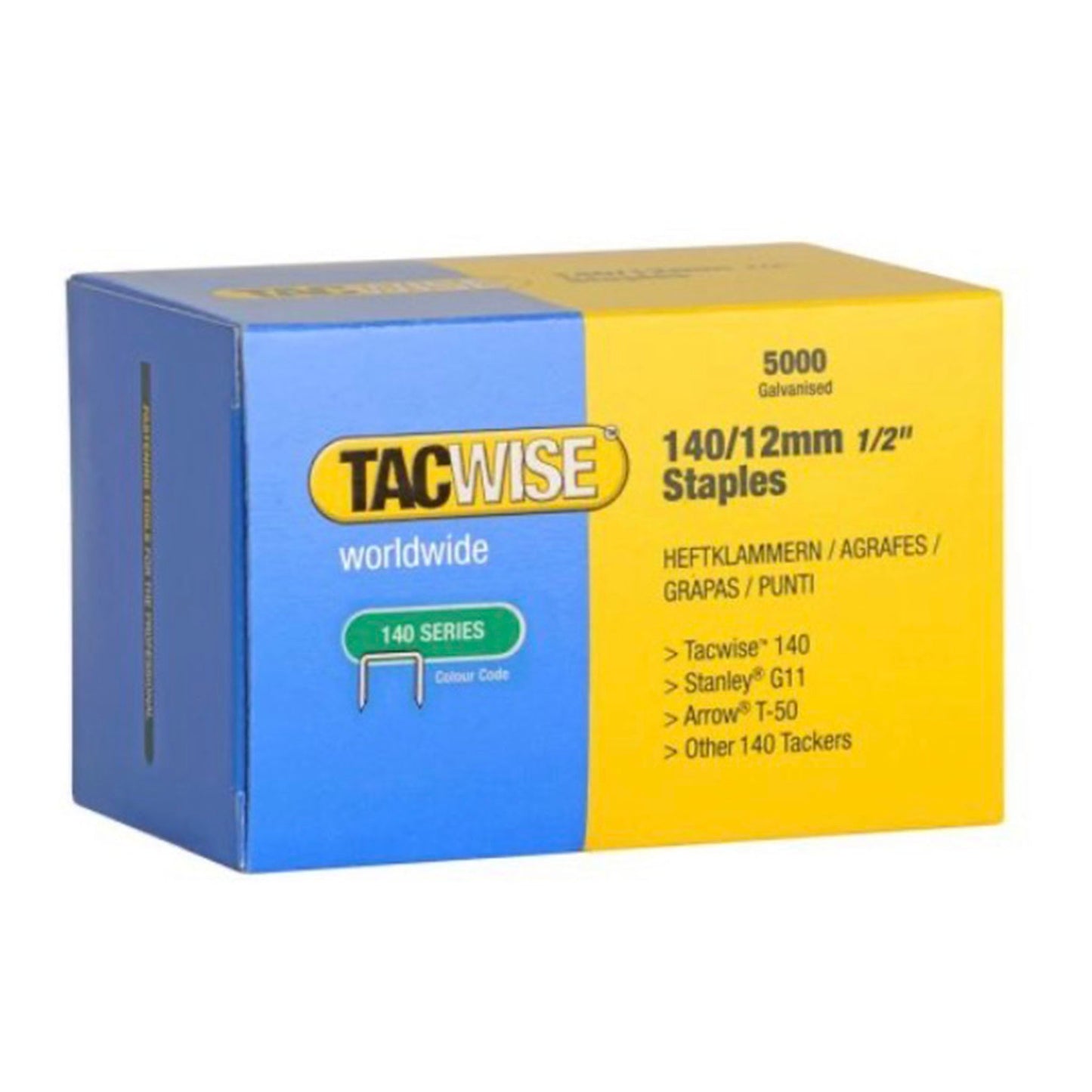 Tacwise Type 140 Series Staples 12mm 5000 Pack