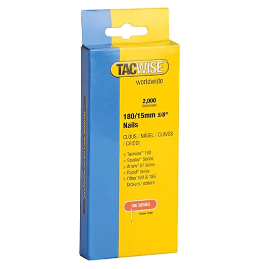 Tacwise Type 180 Collated Brad Nails 18G 15mm - 2000 Pack