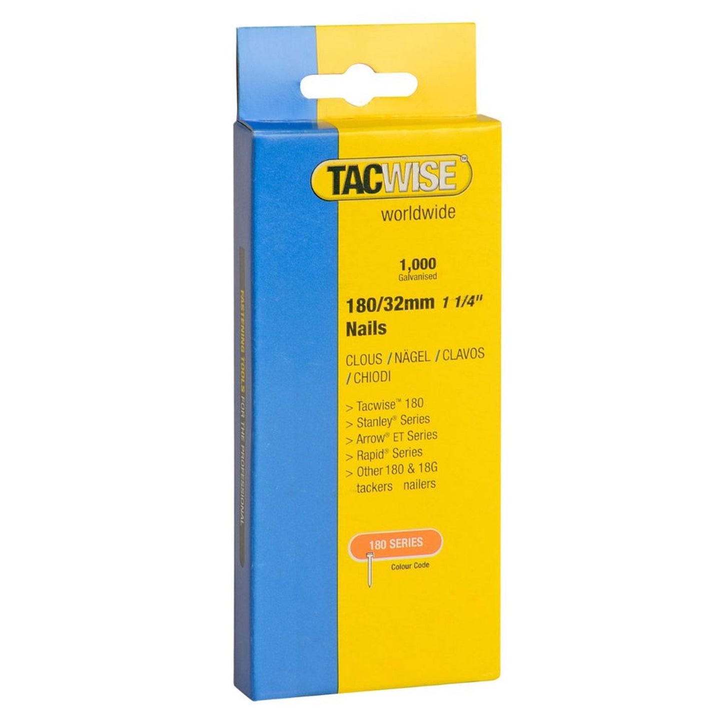 Tacwise Type 180 Collated Brad Nails 18G 20mm - 50mm