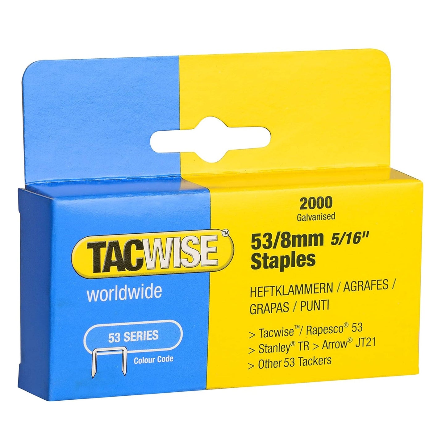 Tacwise Type 53 Staples 4mm - 16mm