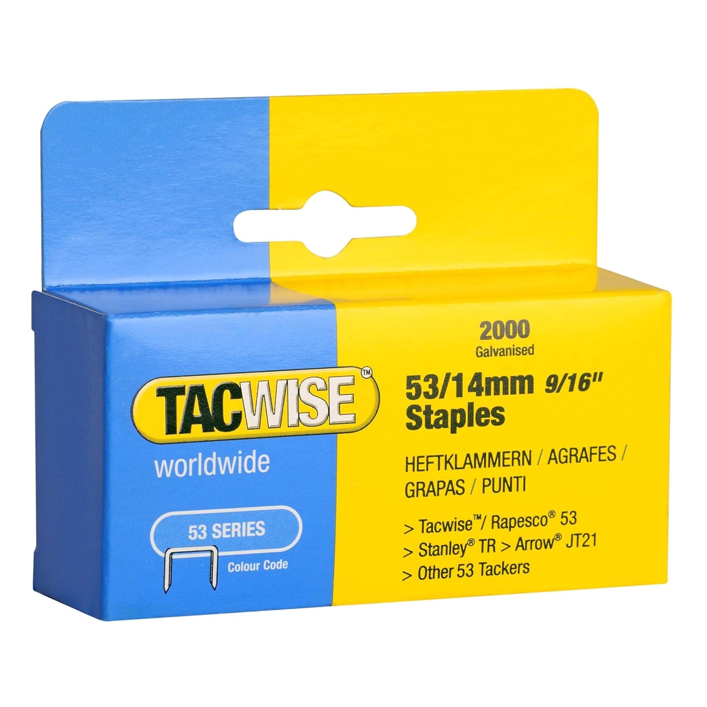 Tacwise Type 53 Staples 4mm - 16mm