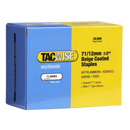 Tacwise Type 71 Series Staples 12mm Beige