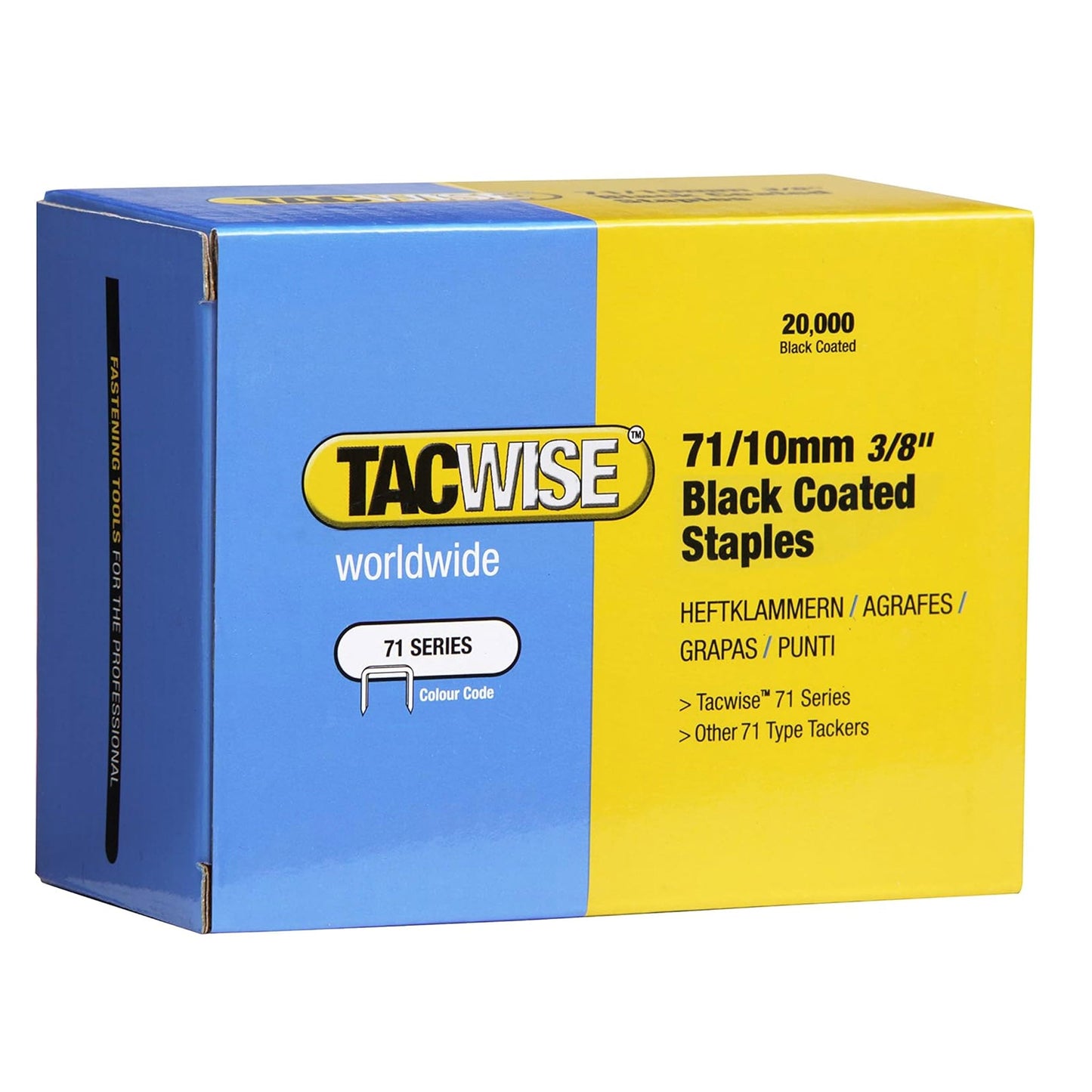 Tacwise Type 71 Series Staples 10mm Black