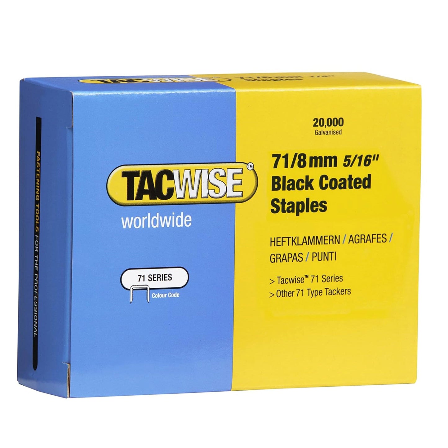 Tacwise Type 71 Series Staples 8mm Black