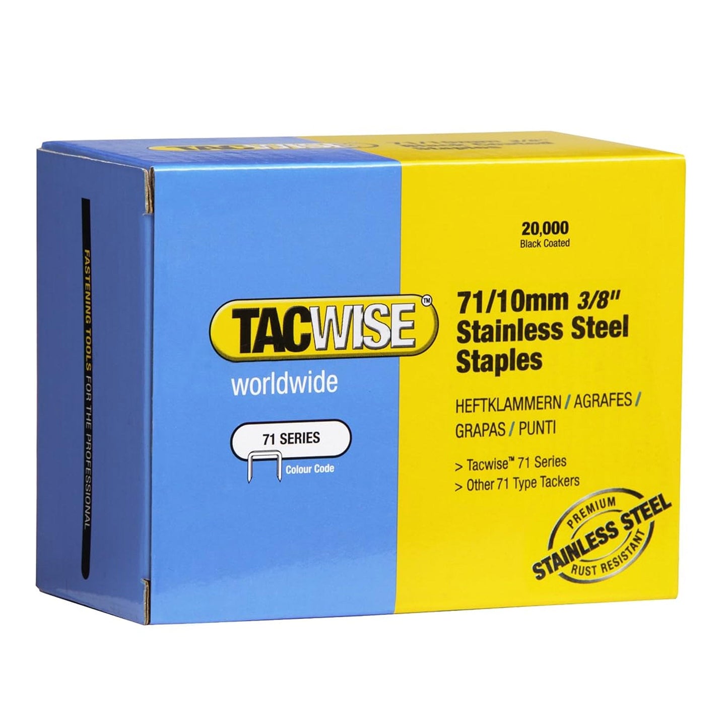 Tacwise Type 71 Series Staples 10mm Stainless Steel