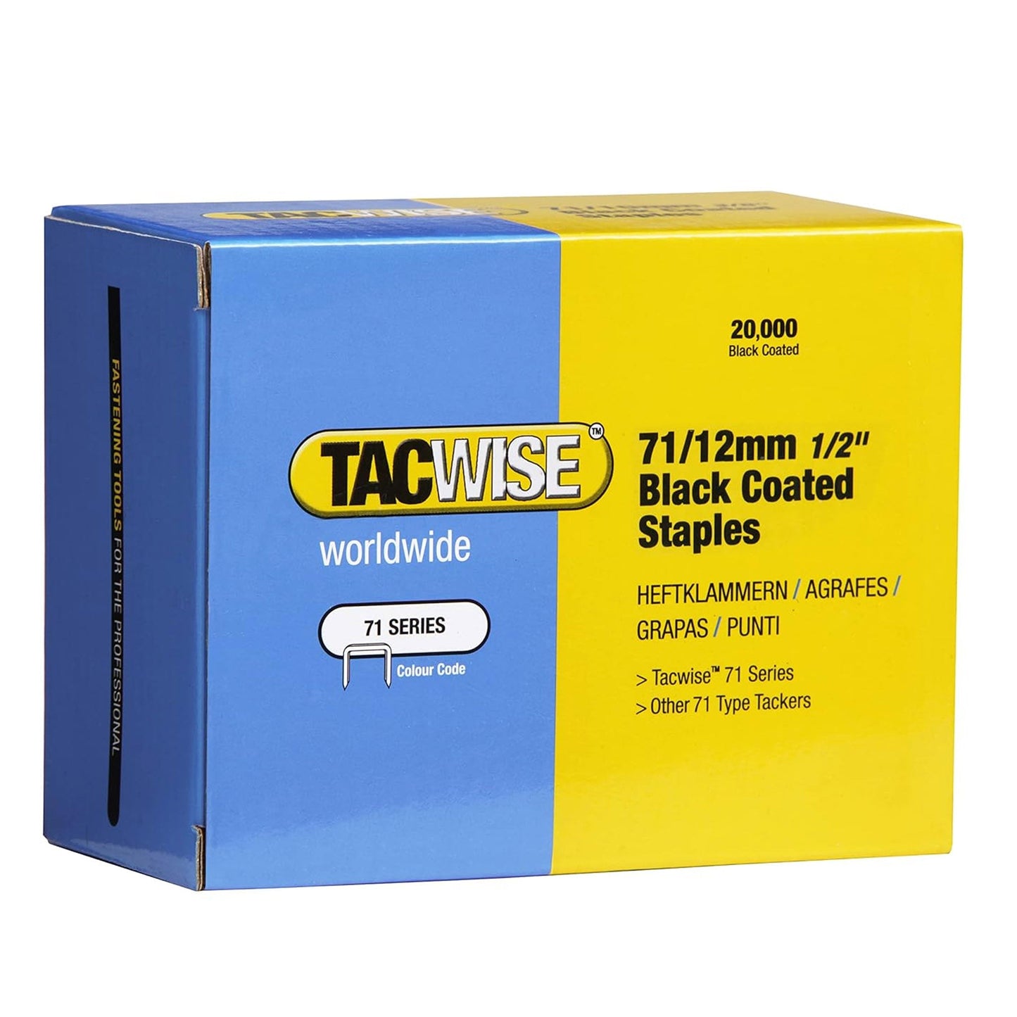 Tacwise Type 71 Series Staples 12mm Black