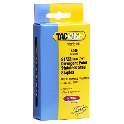 Tacwise Type 91 Staples 18mm - 45mm