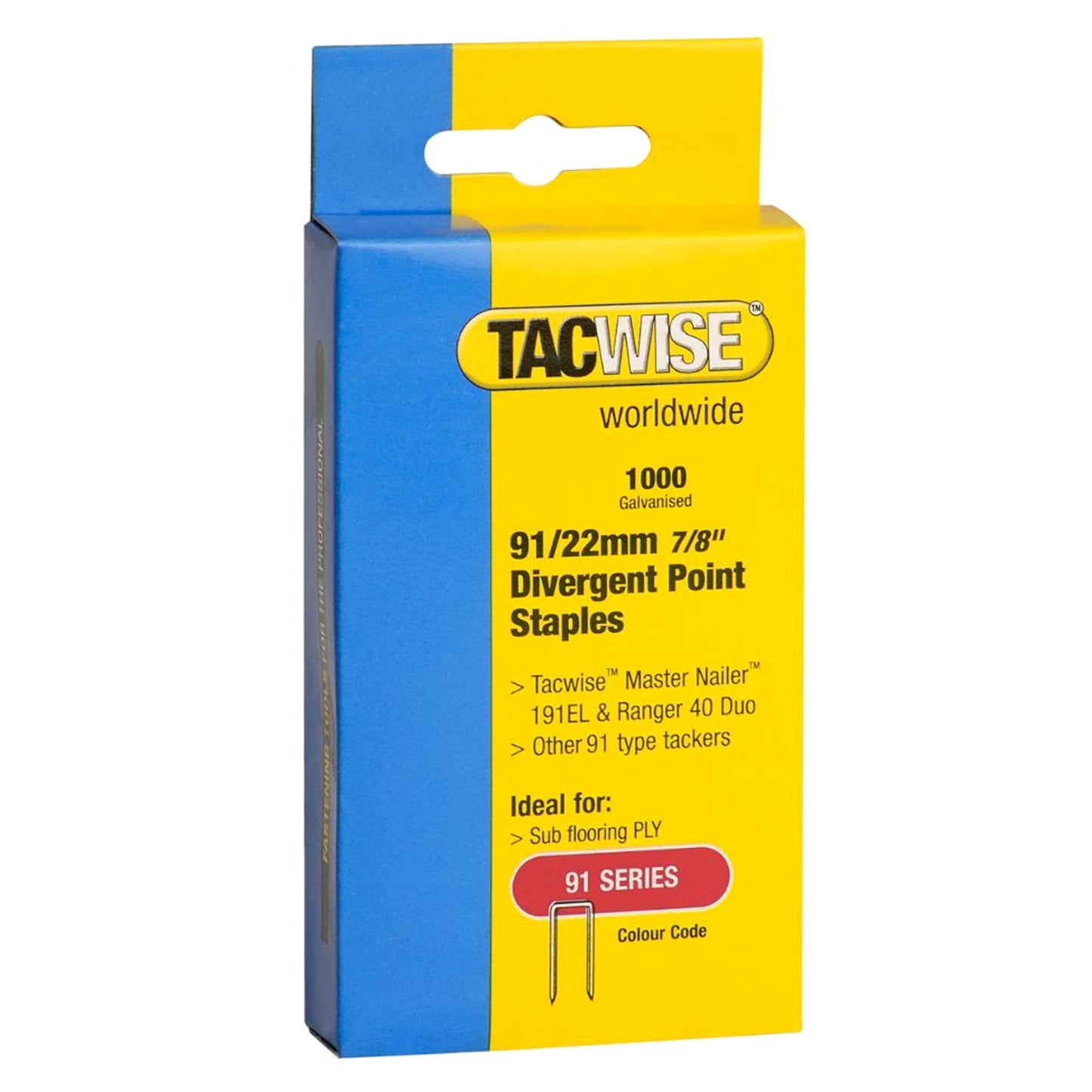 Tacwise Type 91 Staples 18mm - 45mm