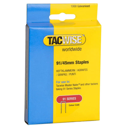 Tacwise Type 91 Staples 18mm - 45mm