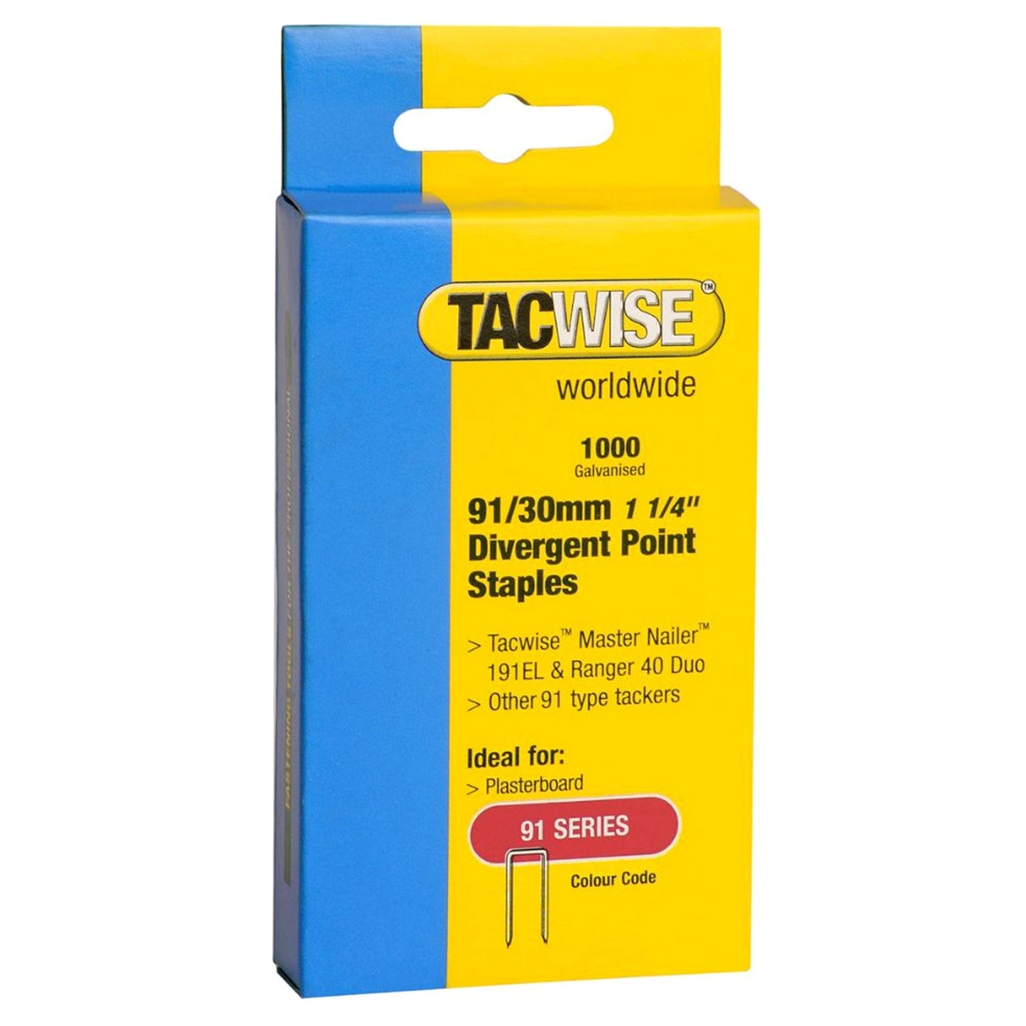 Tacwise Type 91 Staples 18mm - 45mm