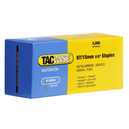 Tacwise Type 97 Narrow Crown Staples 10mm - 25mm