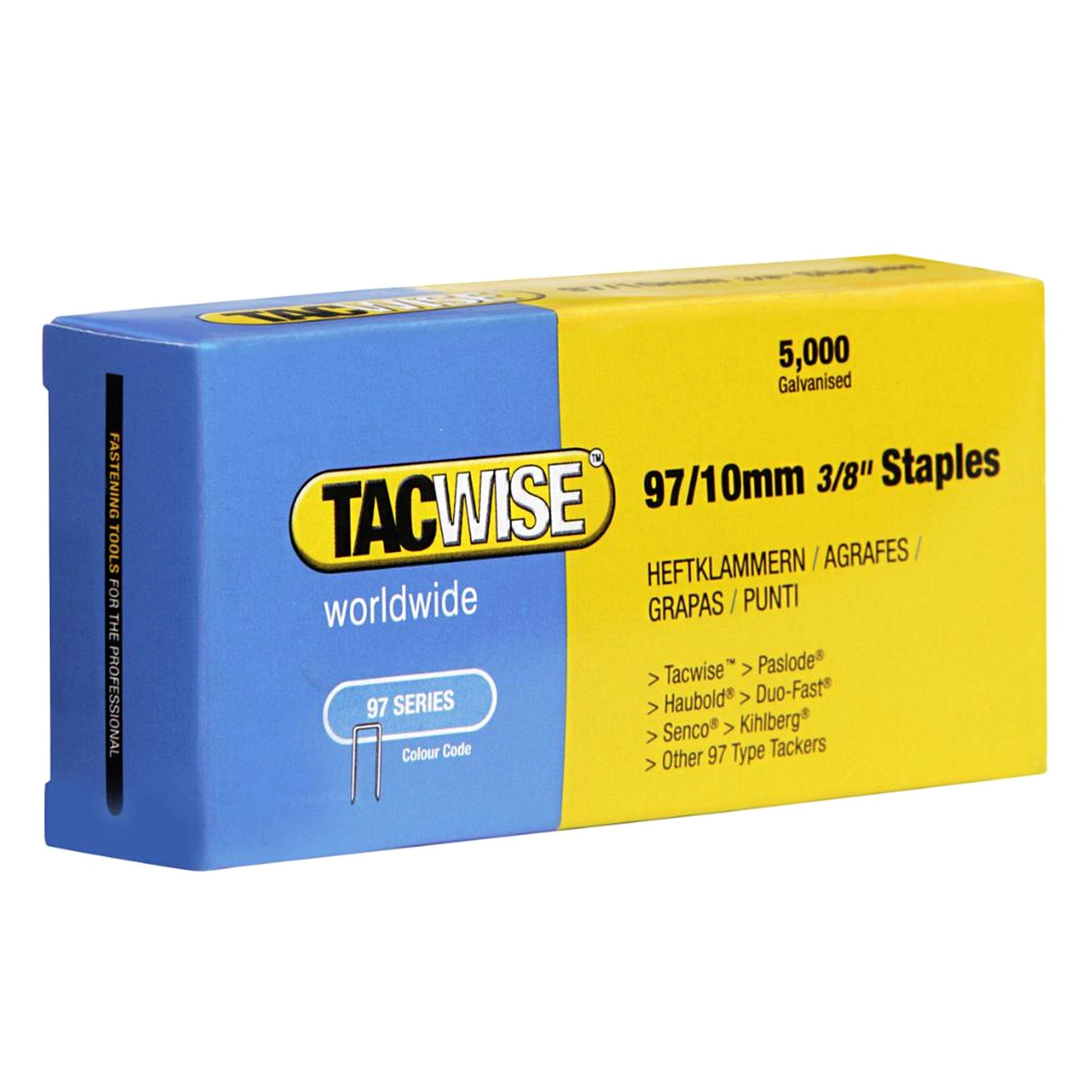 Tacwise Type 97 Narrow Crown Staples 10mm - 25mm