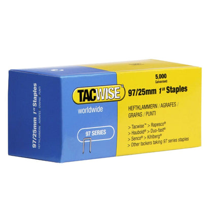 Tacwise Type 97 Narrow Crown Staples 10mm - 25mm