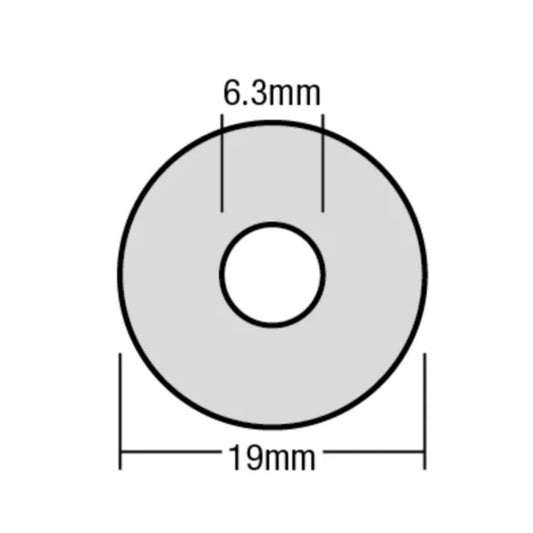 Techfast EPDM Bonded Washer 6.3mm X 19mm - 100 Box