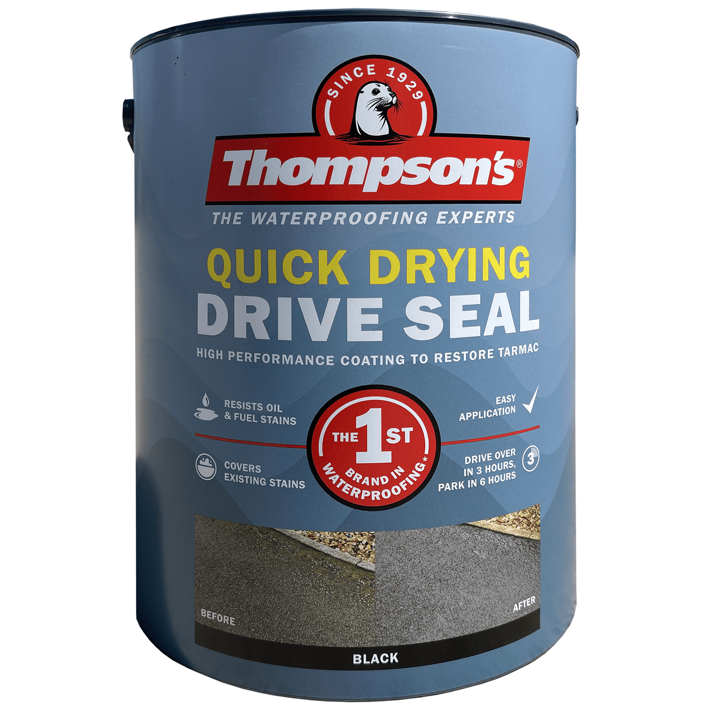 Thompsons Drive Seal Black Quick Drying - 5 Litre - 2026 New Livery