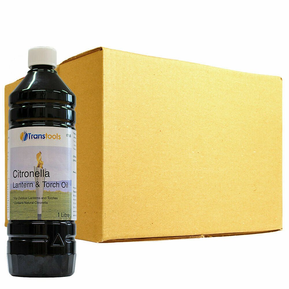 Transtools Citronella Outdoor Lamp and Torch Oil 1 Litre Box of 12