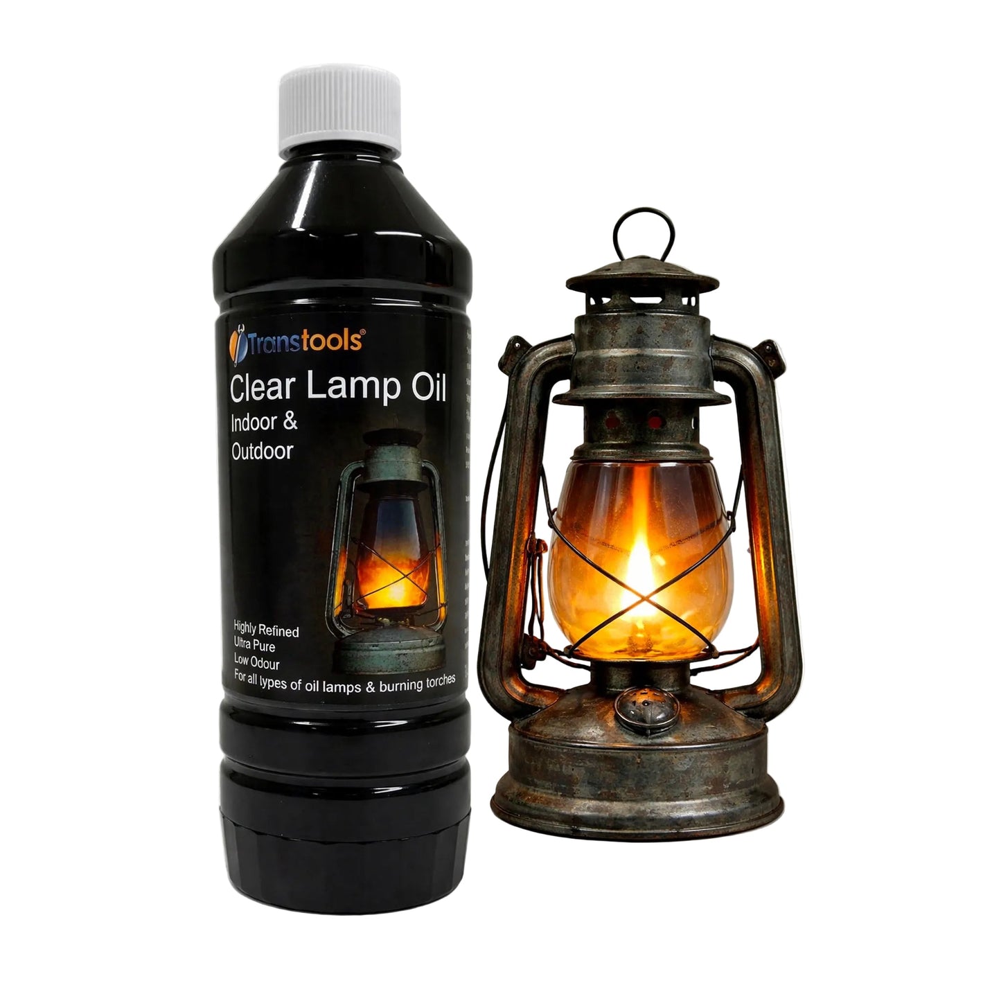 Transtools Clear Lamp Lantern Indoor and Outdoor Oil 1 Litre