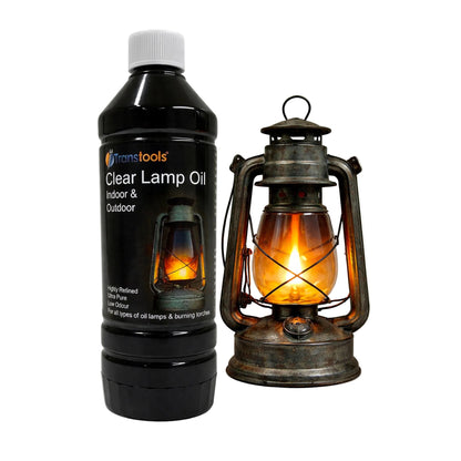 Transtools Clear Lamp Lantern Indoor and Outdoor Oil 1 Litre